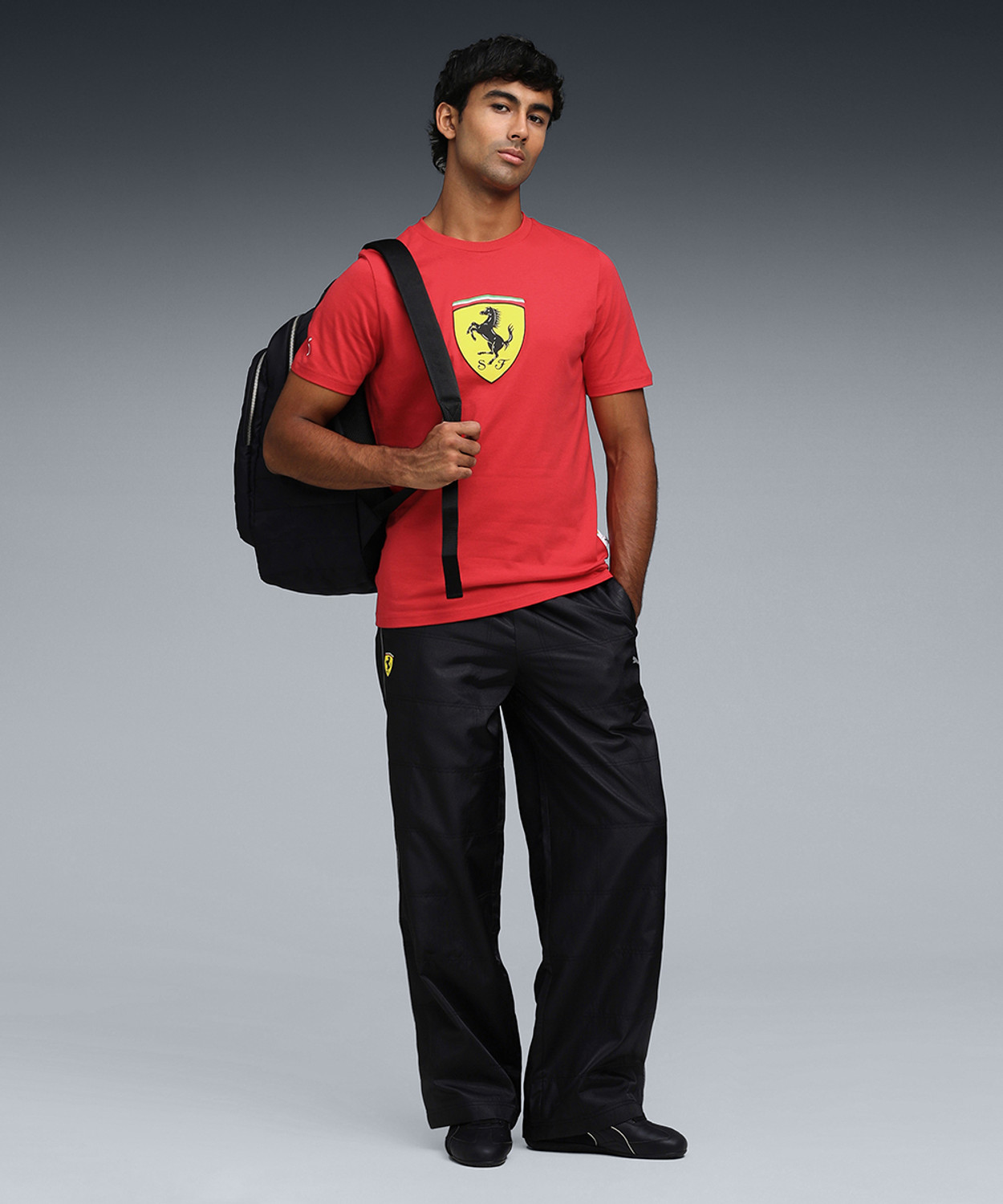 Image of PUMA Printed Men Round Neck Red T-Shirt