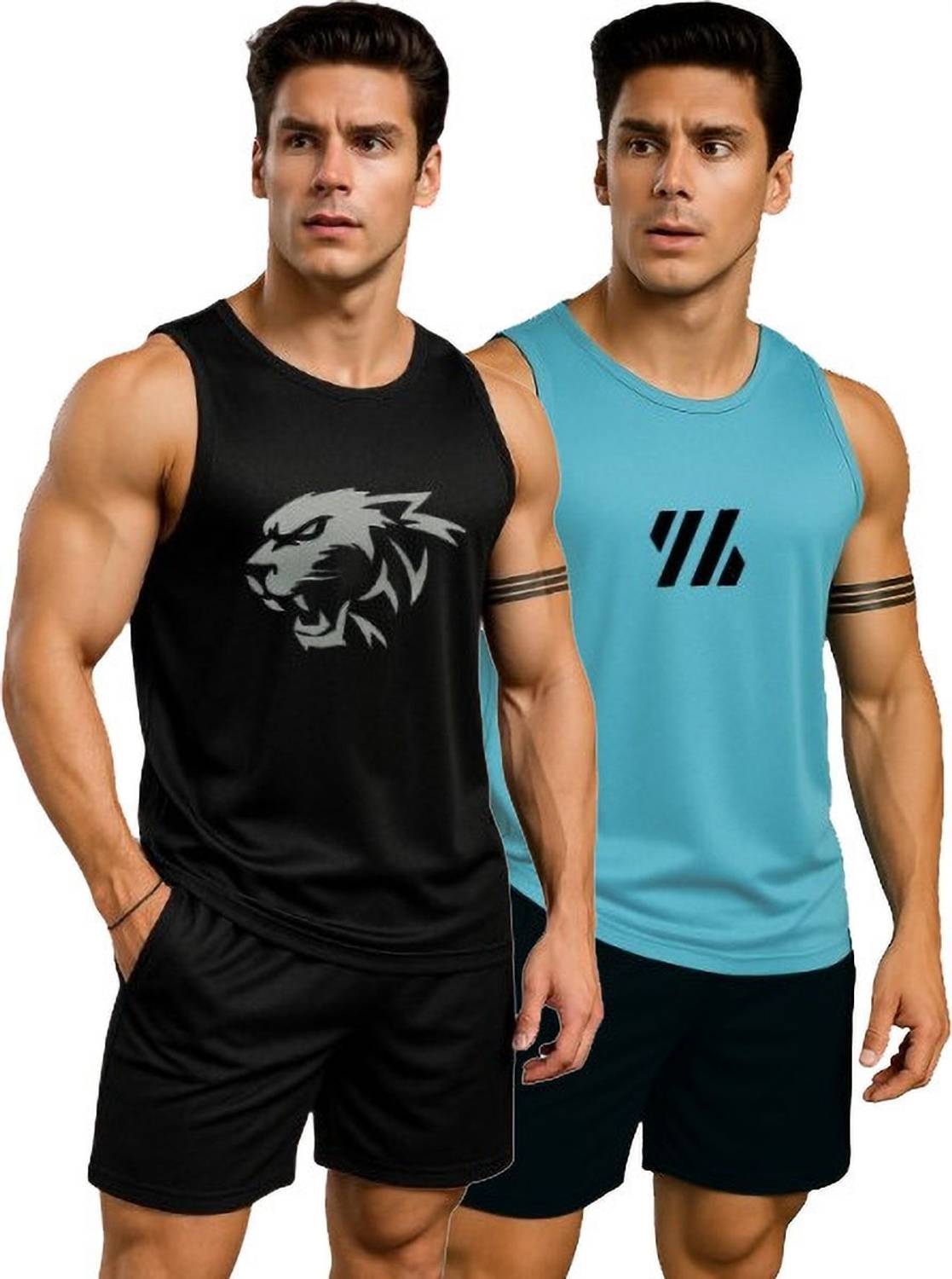 dashzone Multicolor Men's Round Neck T-Shirt Pack of 2 - Image 1