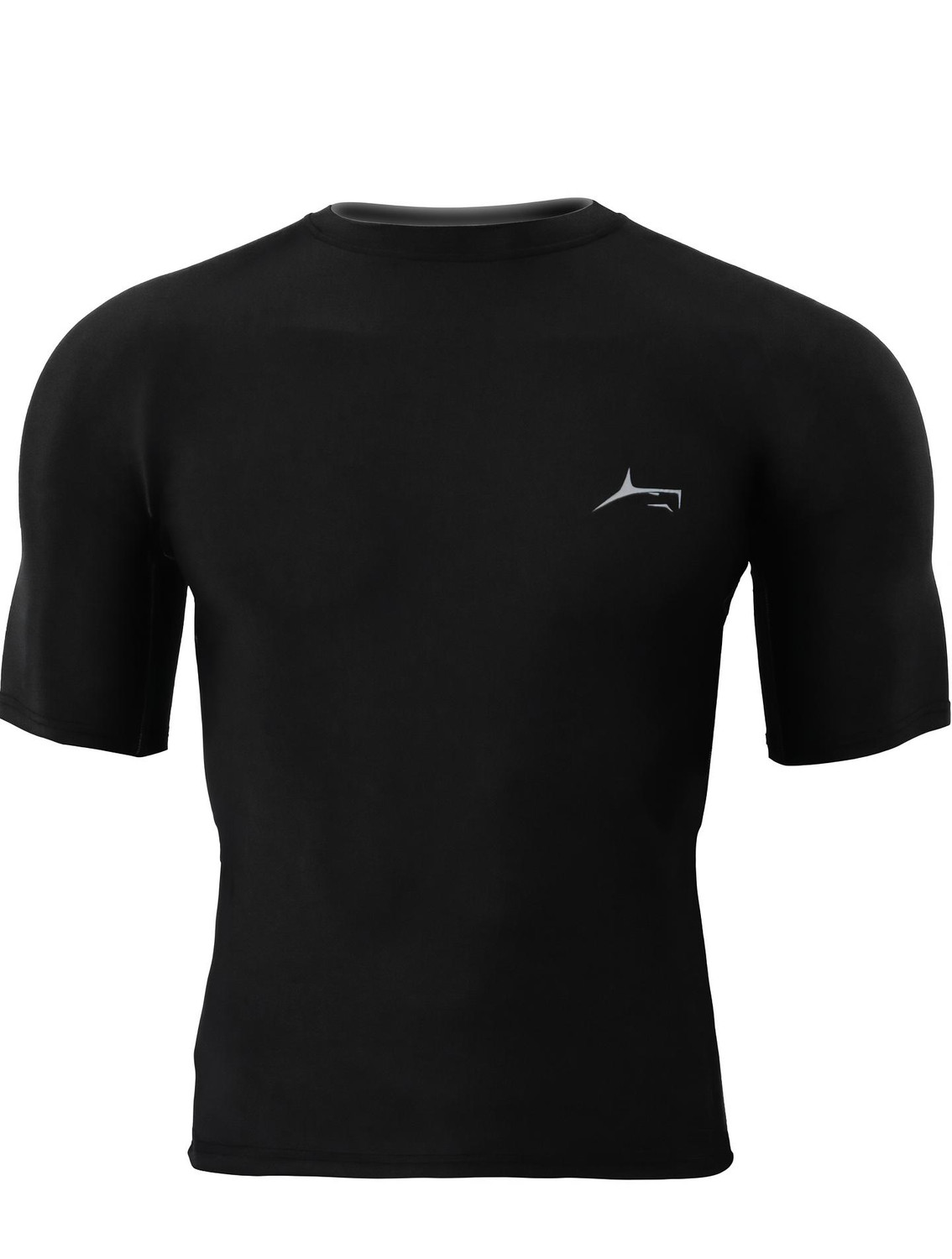 Image of Prosharx Solid Men Round Neck Black T-Shirt