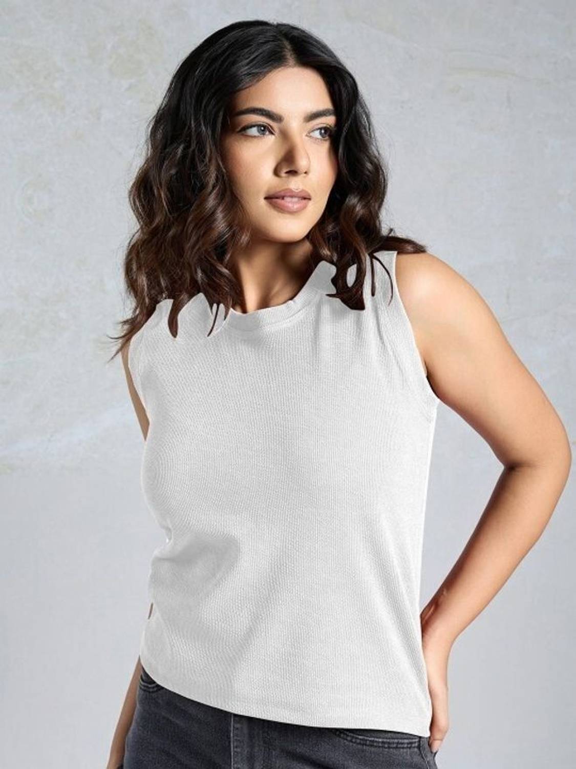 ALGARI CREATION Casual Solid Women White Top