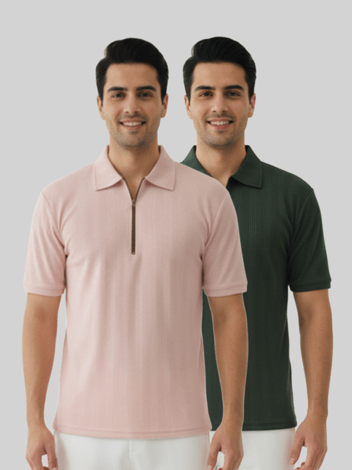 Image of Dollar Solid Men Polo Neck Multicolor T-Shirt