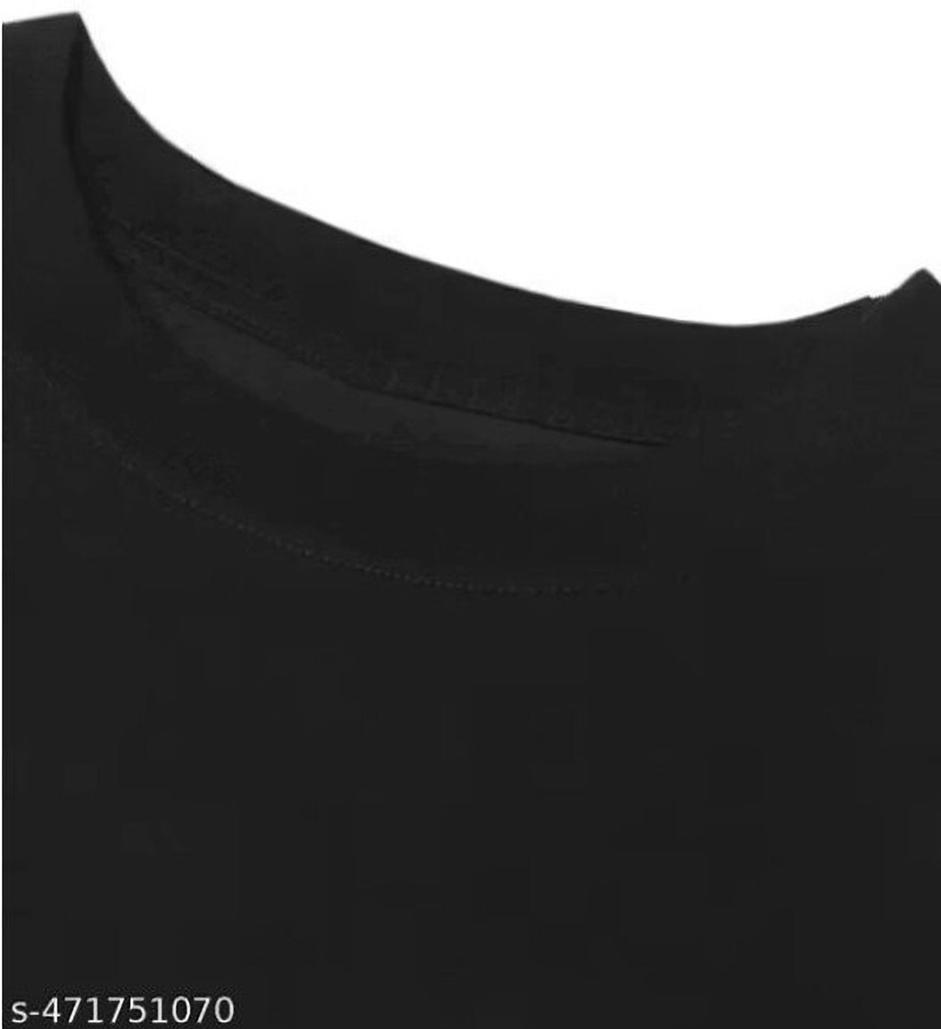 Image of Kyanshi Fashion Graphic Print Men Round Neck Black T-Shirt