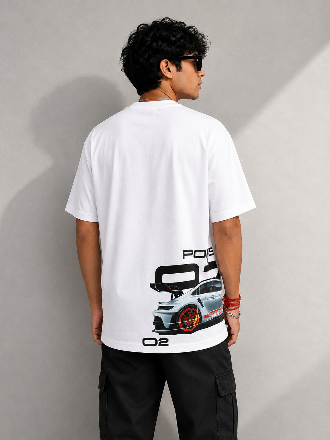 Image of the gavial club Graphic Print, Striped Men Round Neck White T-Shirt