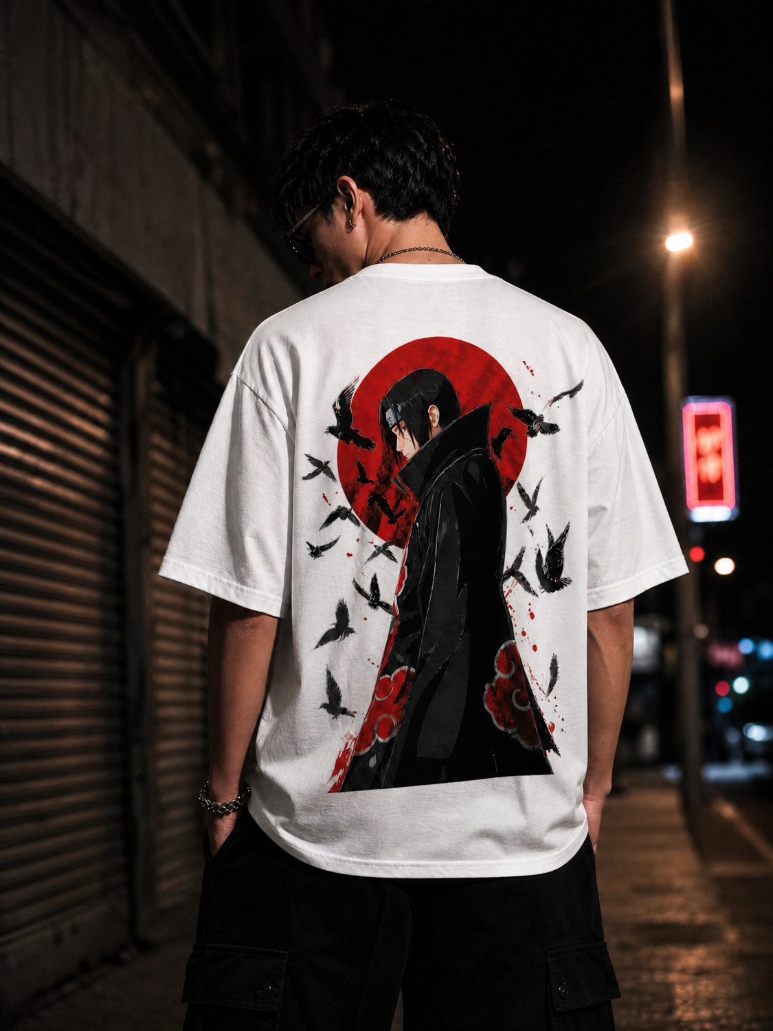 Image of ARZOX Printed Men Round Neck White T-Shirt