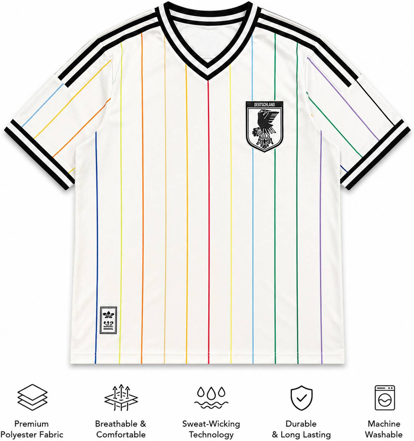 RSV Striped Multicolor Men's T-Shirt - Image 2