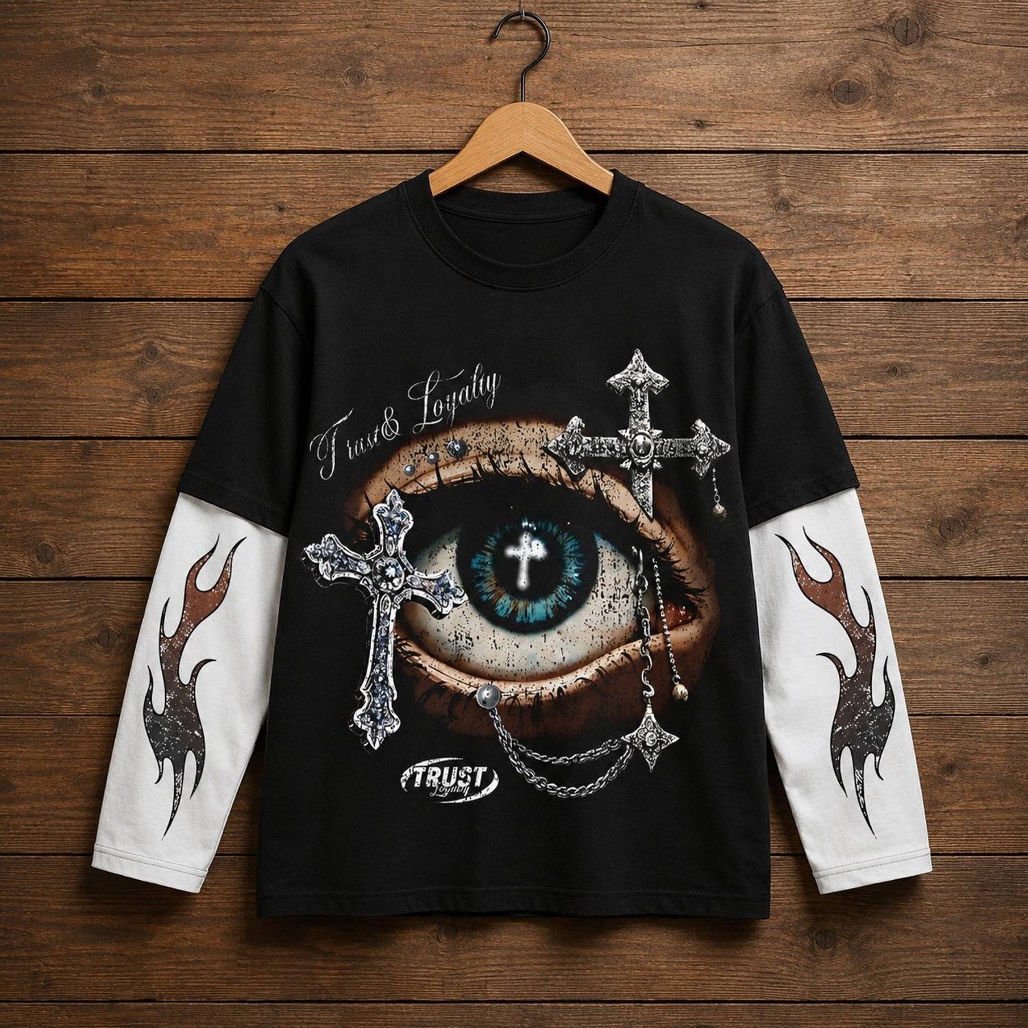 Eddicted Men Black Round Neck T-Shirt - Image 1