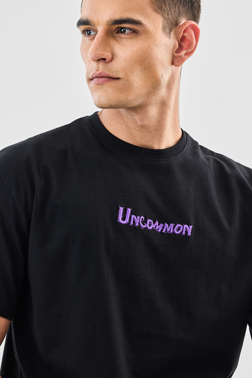 Image of Snitch Graphic Print Men Crew Neck Black T-Shirt