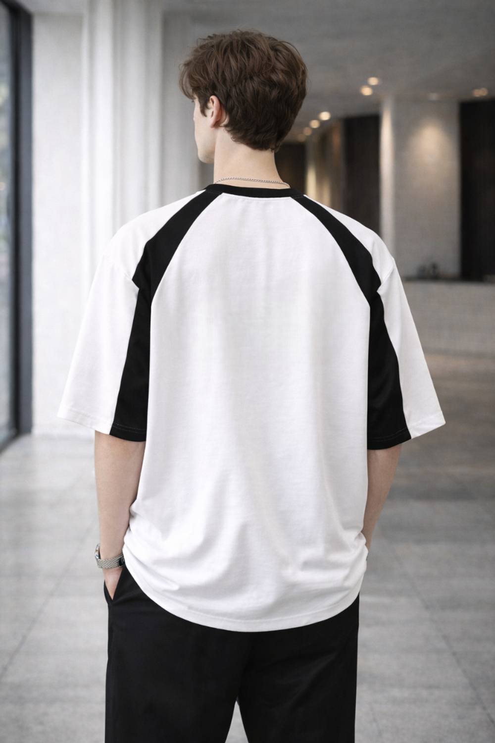 SIXTEENLINES Men White Round Neck T-Shirt - Image 4