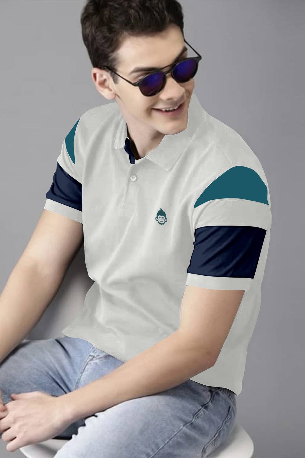 KRIPLA Men Polo Neck Light Green T-Shirt - Image 1