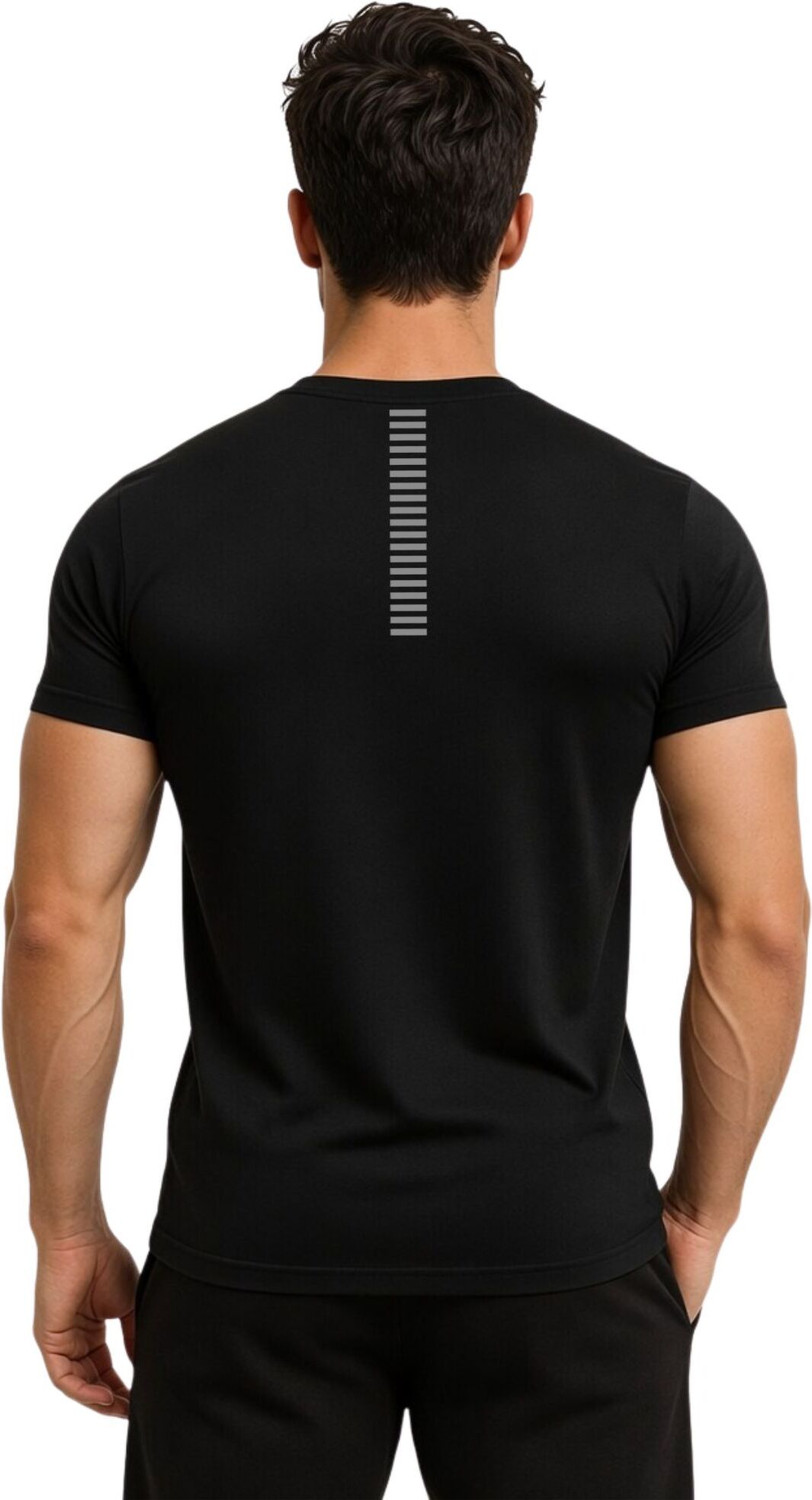 Image of 3colors Printed Men Round Neck Black T-Shirt