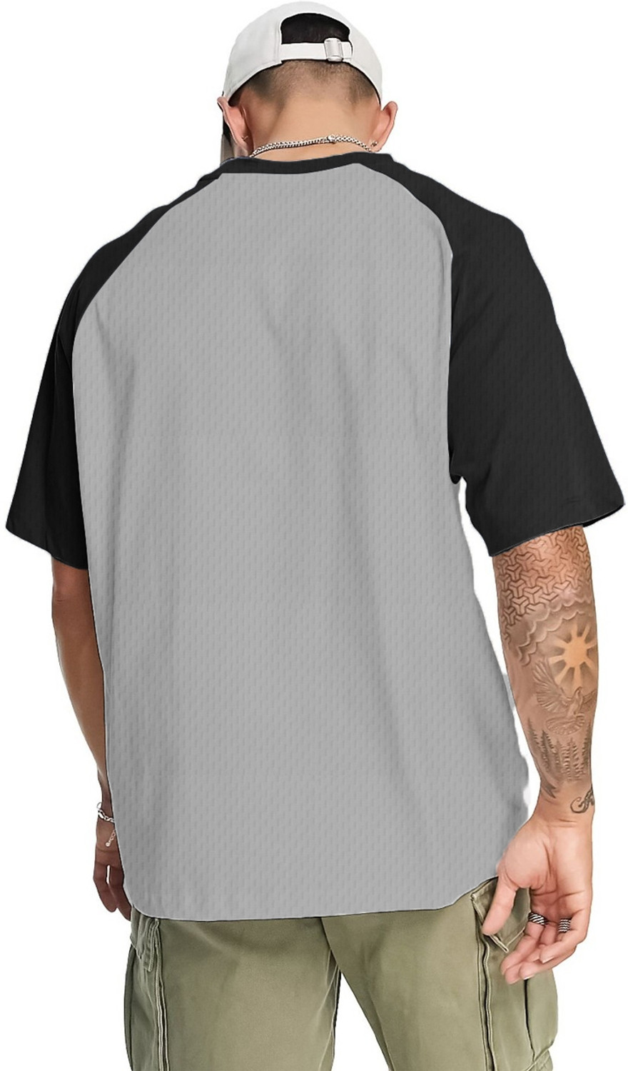 Image of Leotude Printed Men Round Neck Grey T-Shirt