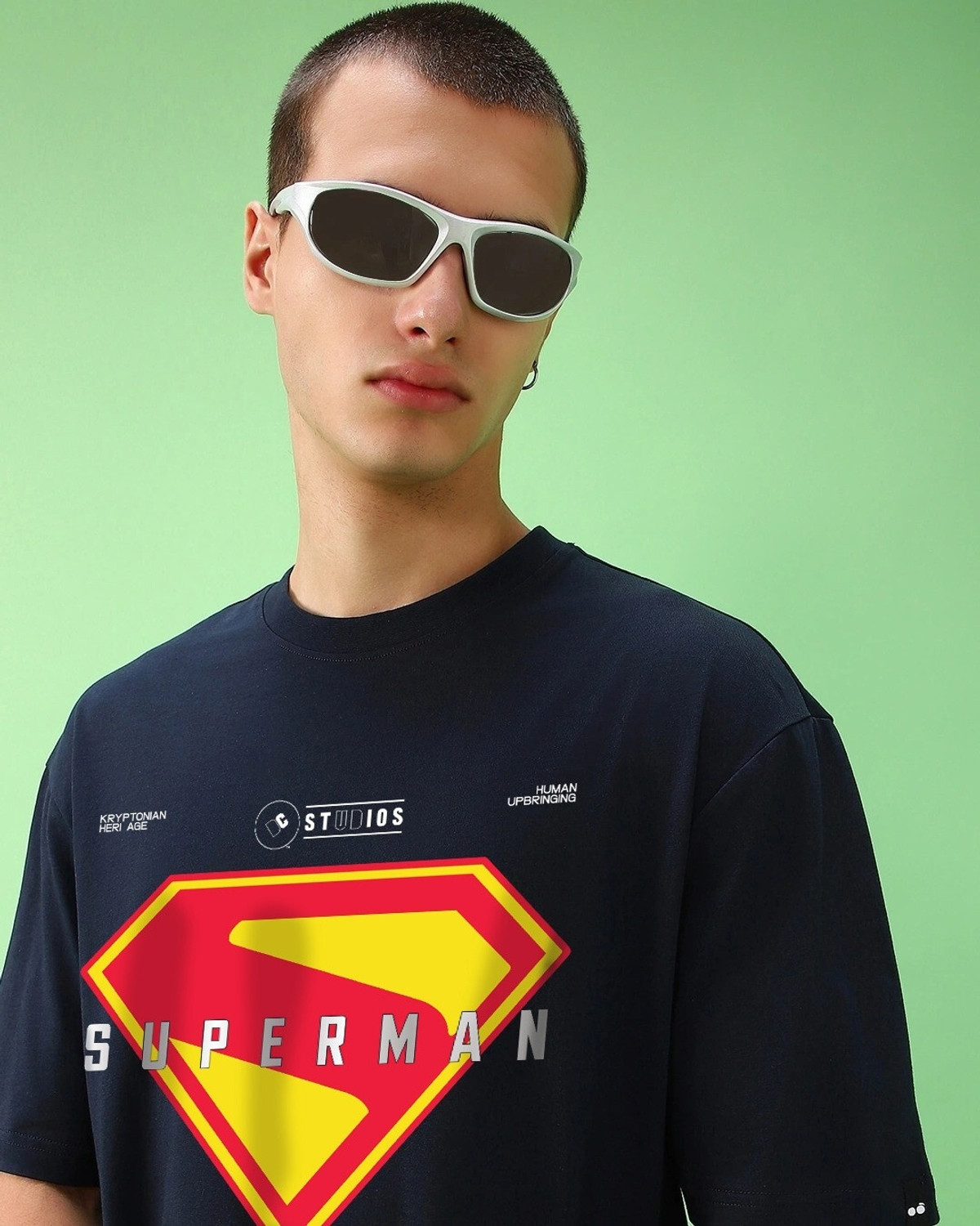 Image of BEWAKOOF Graphic Print Men Round Neck Blue T-Shirt