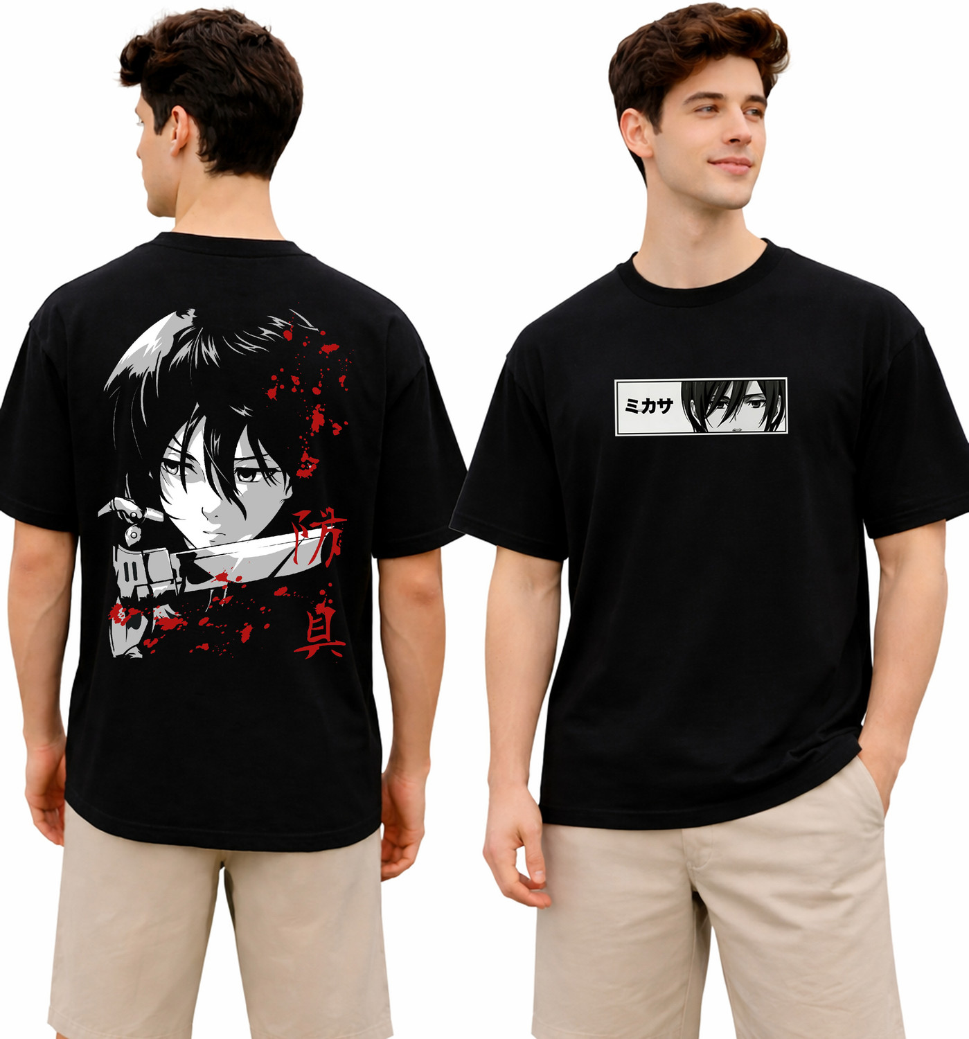 Image of YI FASHION Printed Men Round Neck Black T-Shirt