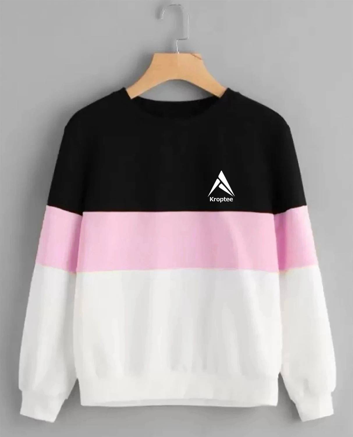 Kroptee Men Colorblock Round Neck Pure Cotton Multicolor T-Shirt
