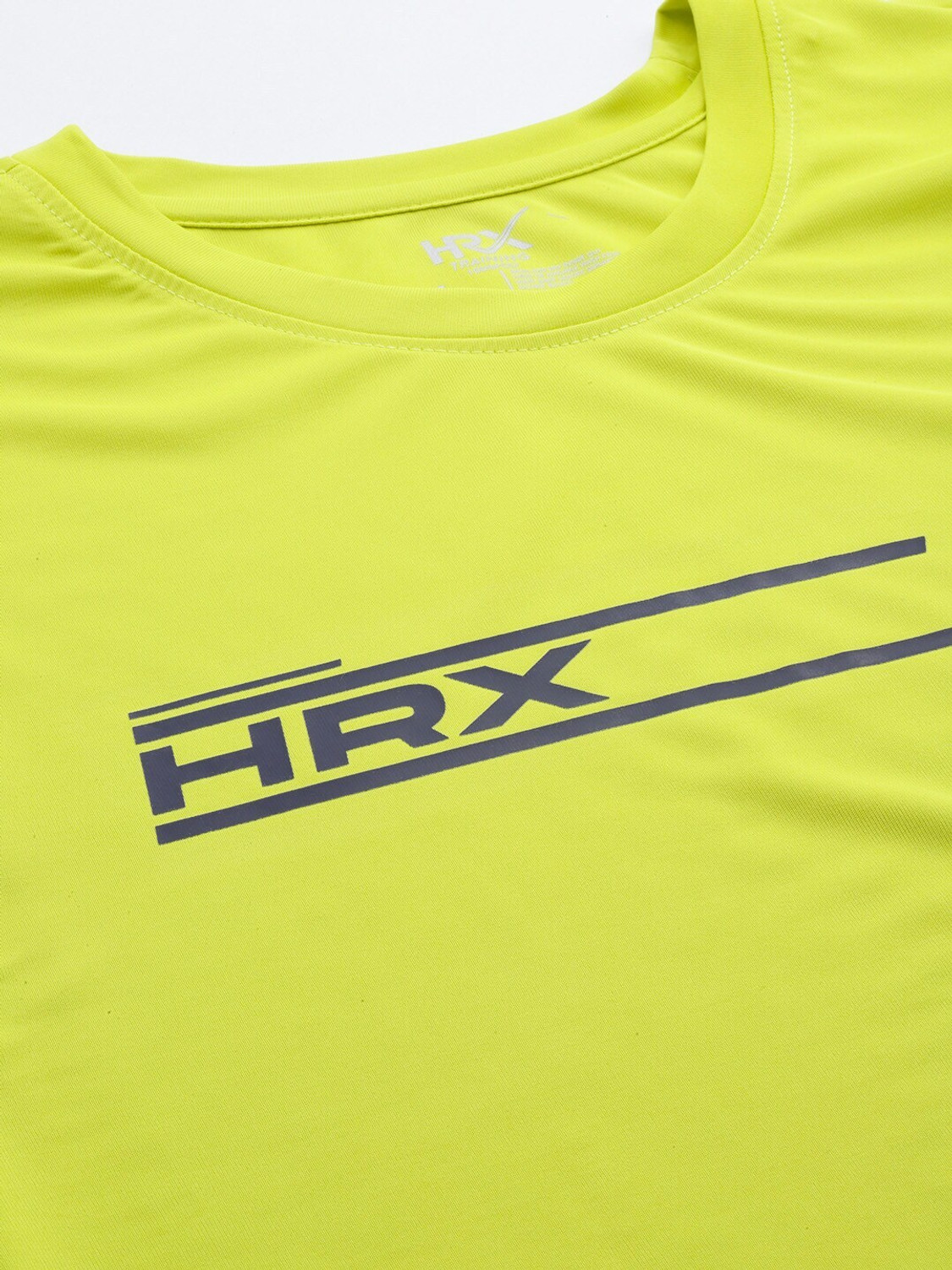 Image of HRX by Hrithik Roshan Printed Men Round Neck Light Green T-Shirt