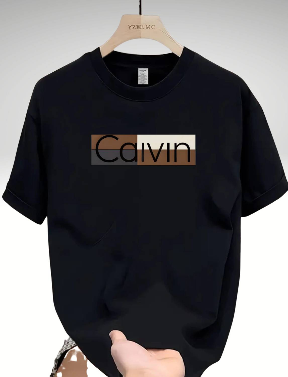 CMS CLOTHING Printed Men Round Neck Black T-Shirt