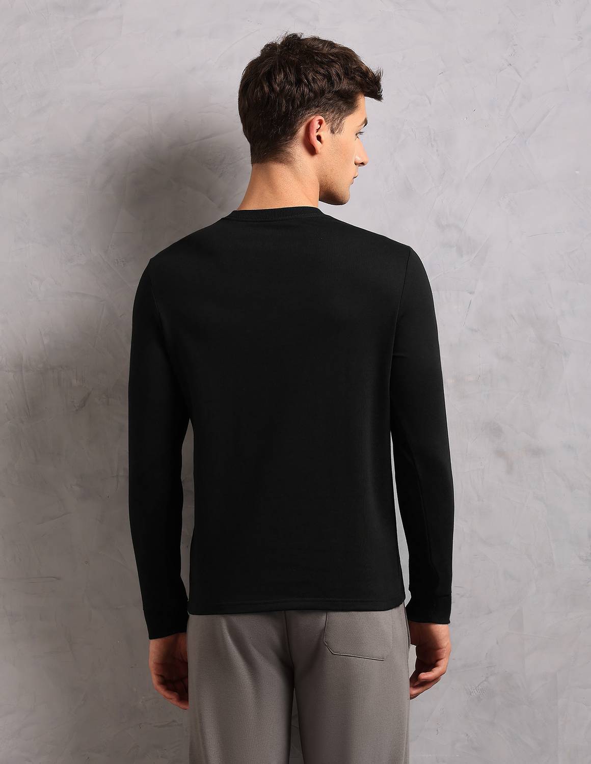 U.S. POLO ASSN. Men Black Crew Neck T-Shirt - Image 3