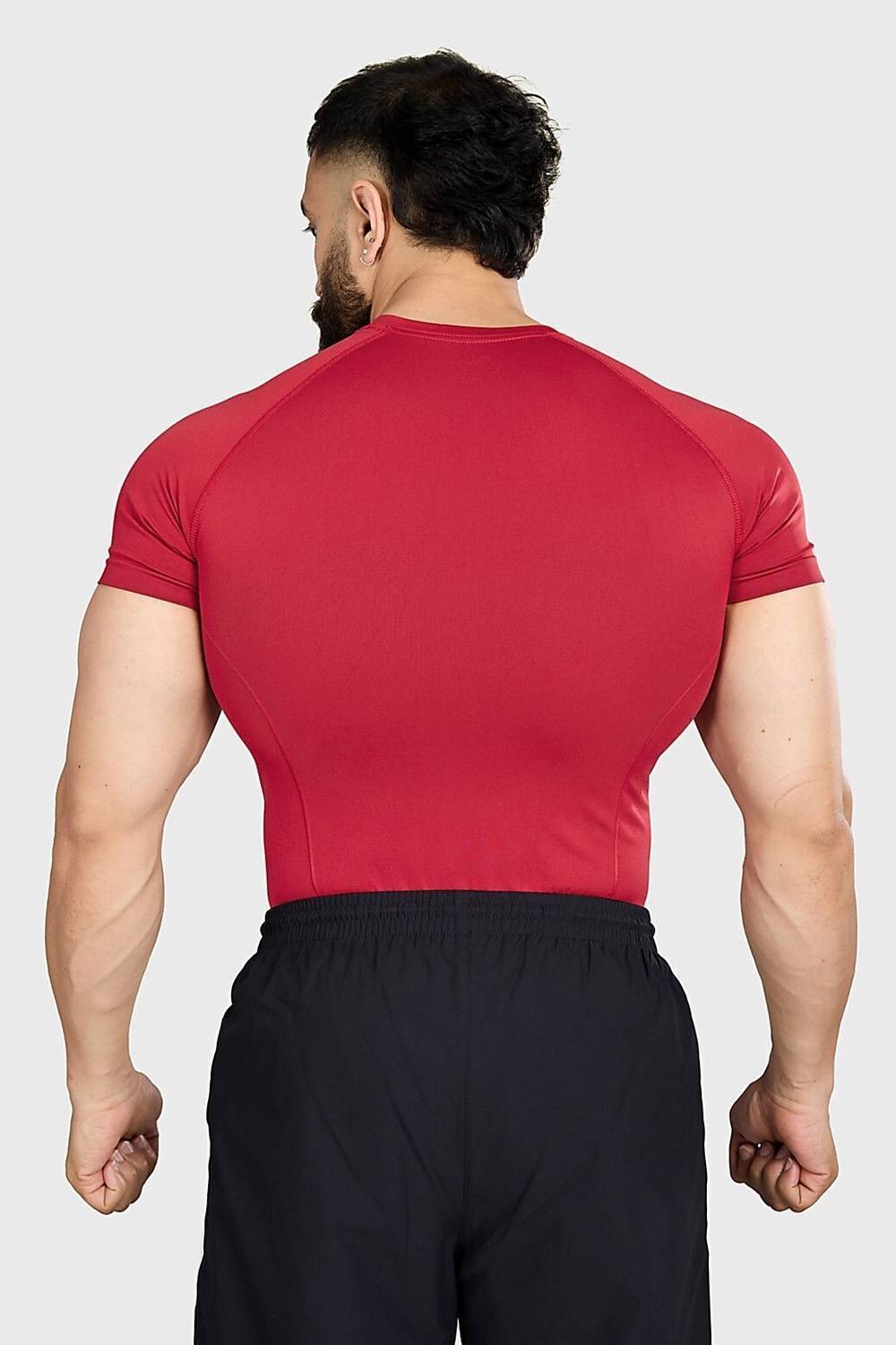 FuaarK Men Red Round Neck T-Shirt - Image 2