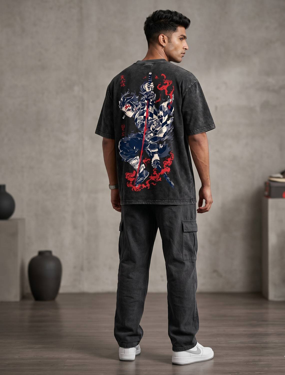 CULTREX Men Black Round Neck T-Shirt - Image 3