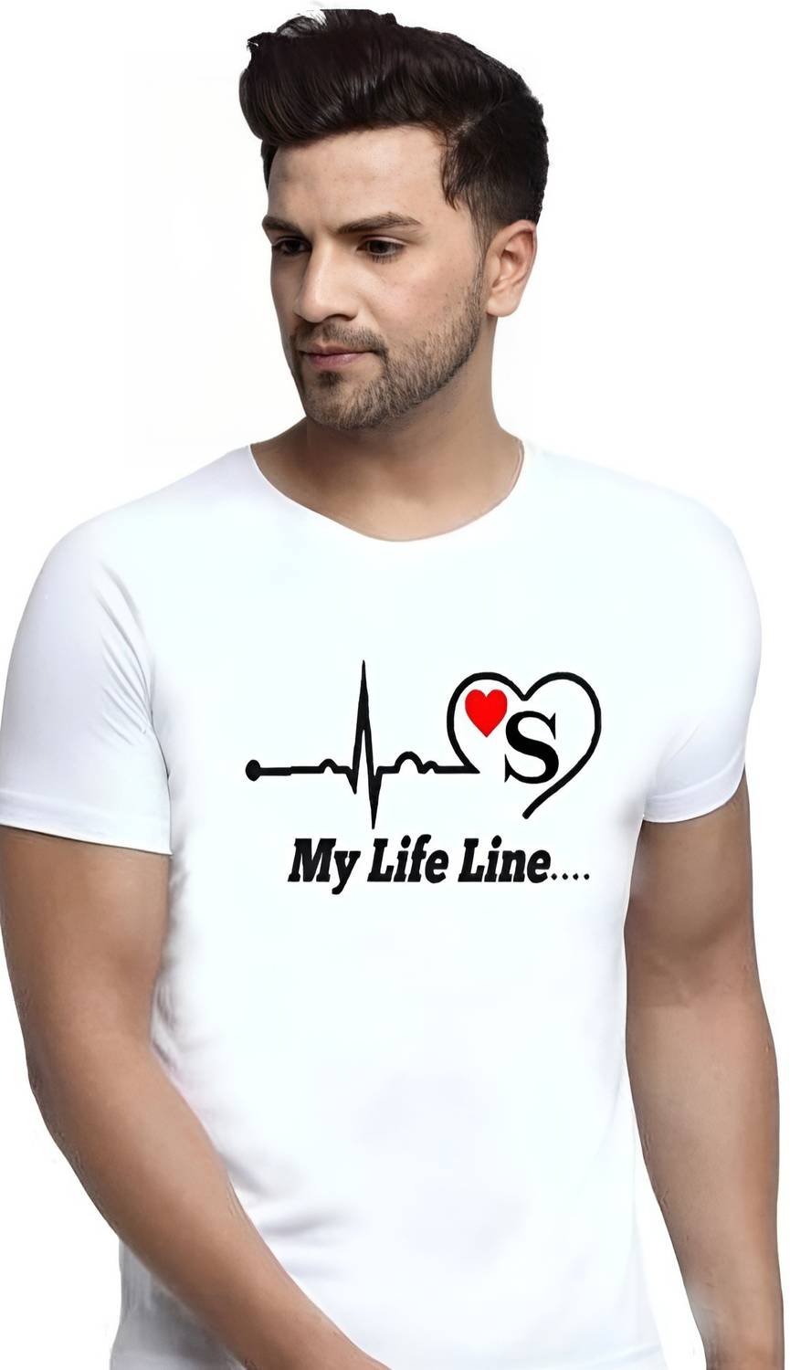 baquax Printed Men Round Neck White T-Shirt