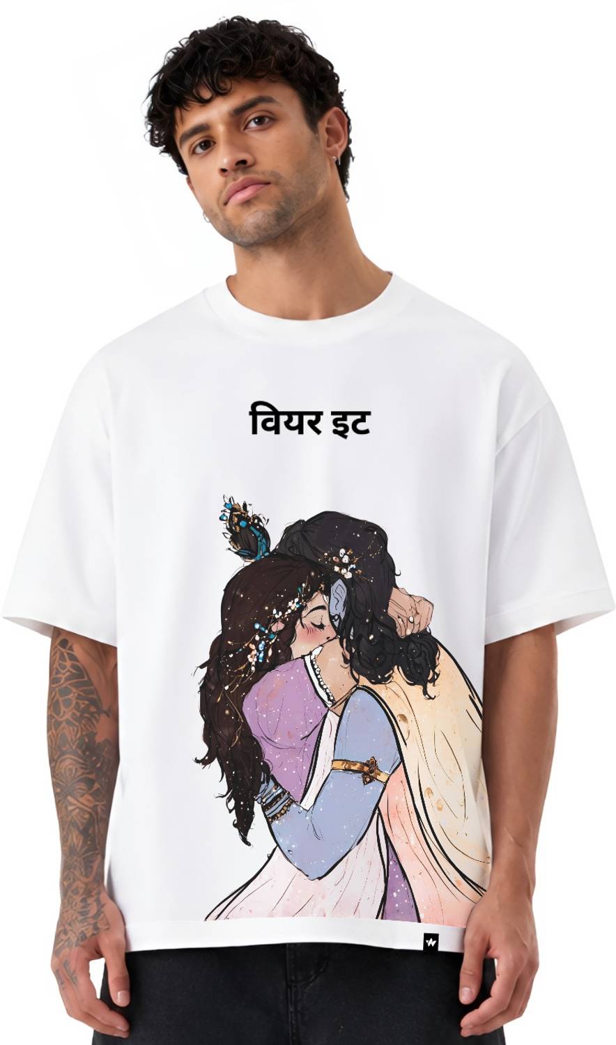 the wear it Men White Round Neck T-Shirt - Image 2