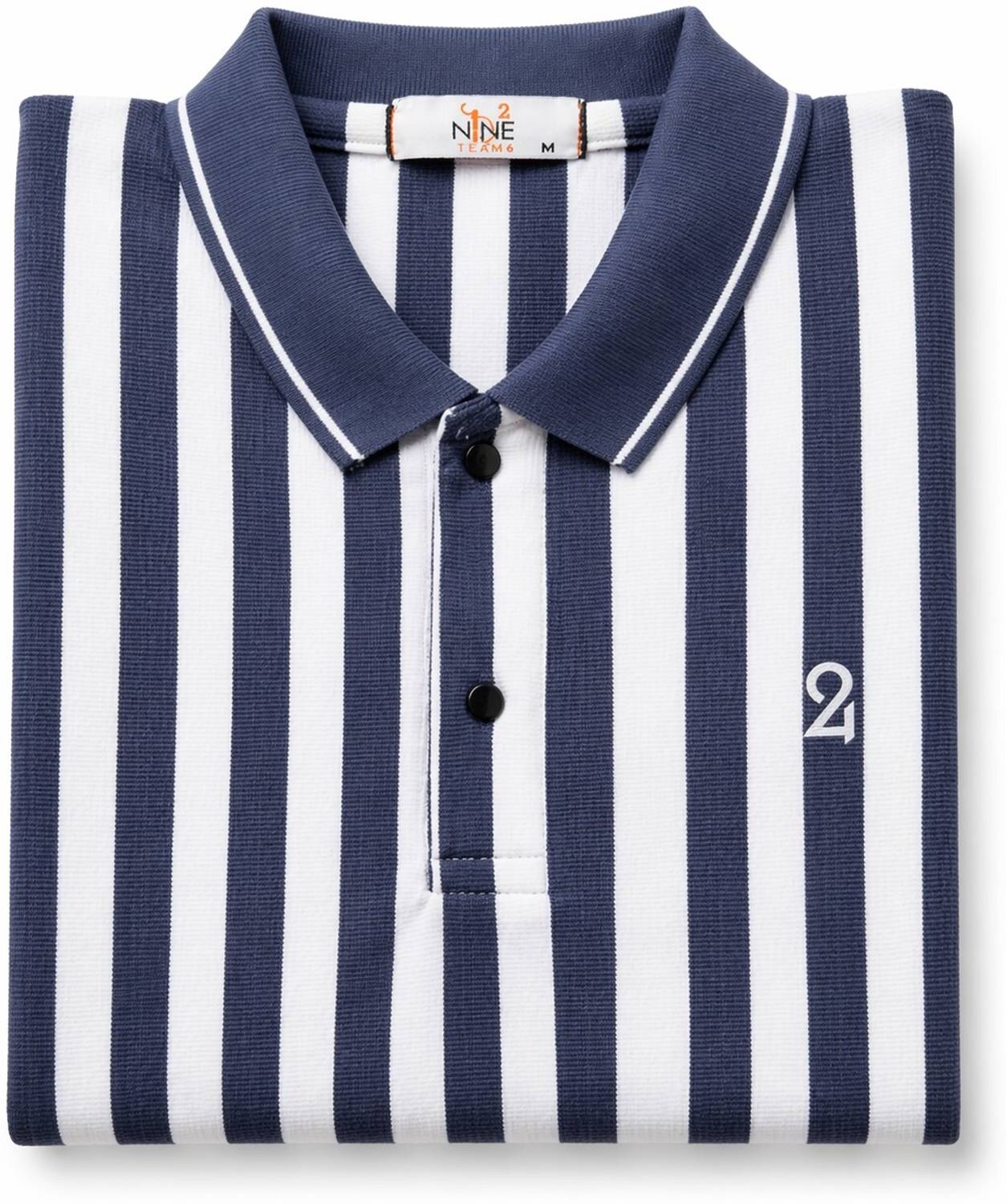 Nine Tee 4 Striped Men Polo Neck Multicolor T-Shirt - Image 5