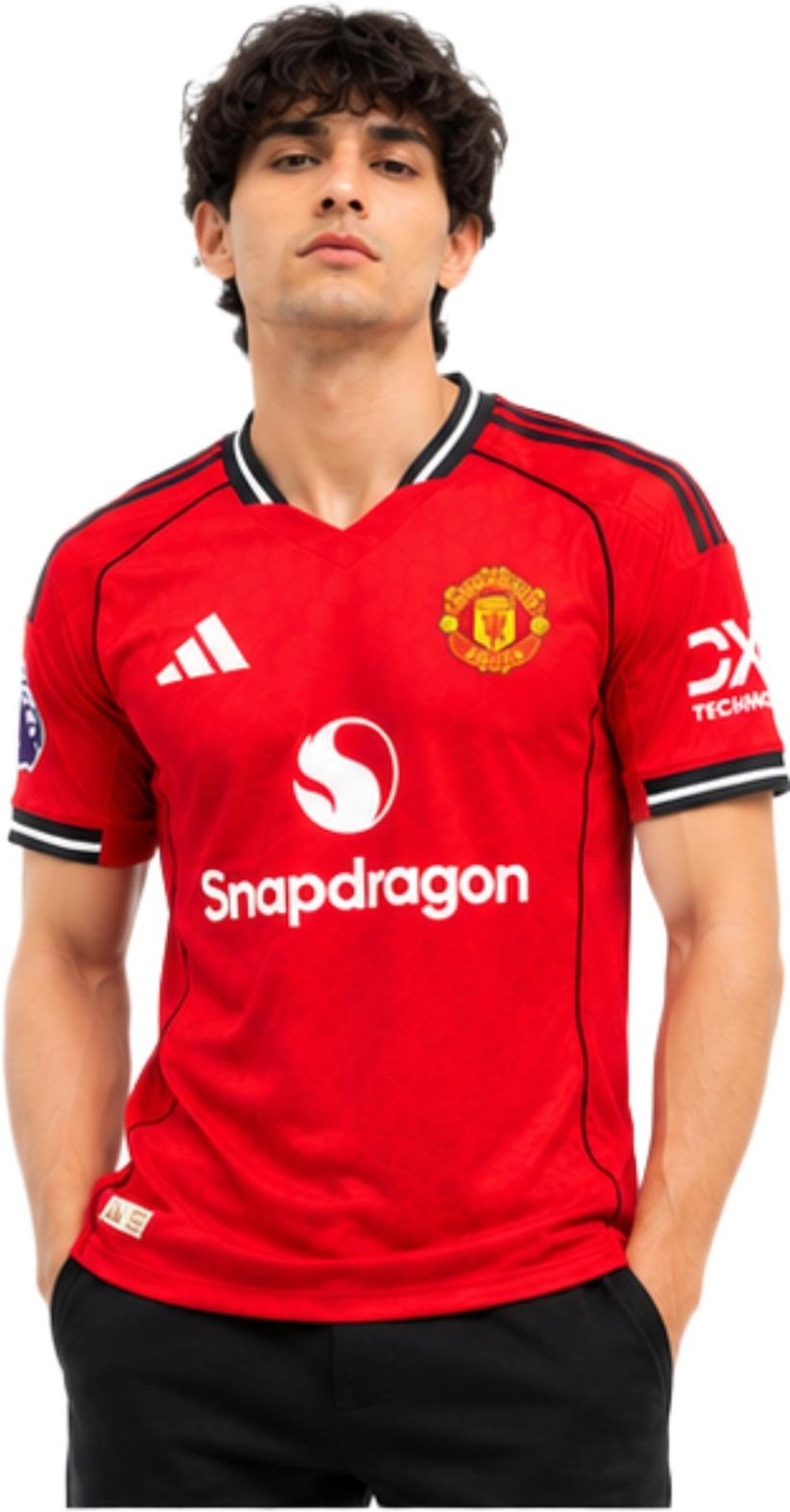 Image of SSA Printed Men V Neck Red T-Shirt