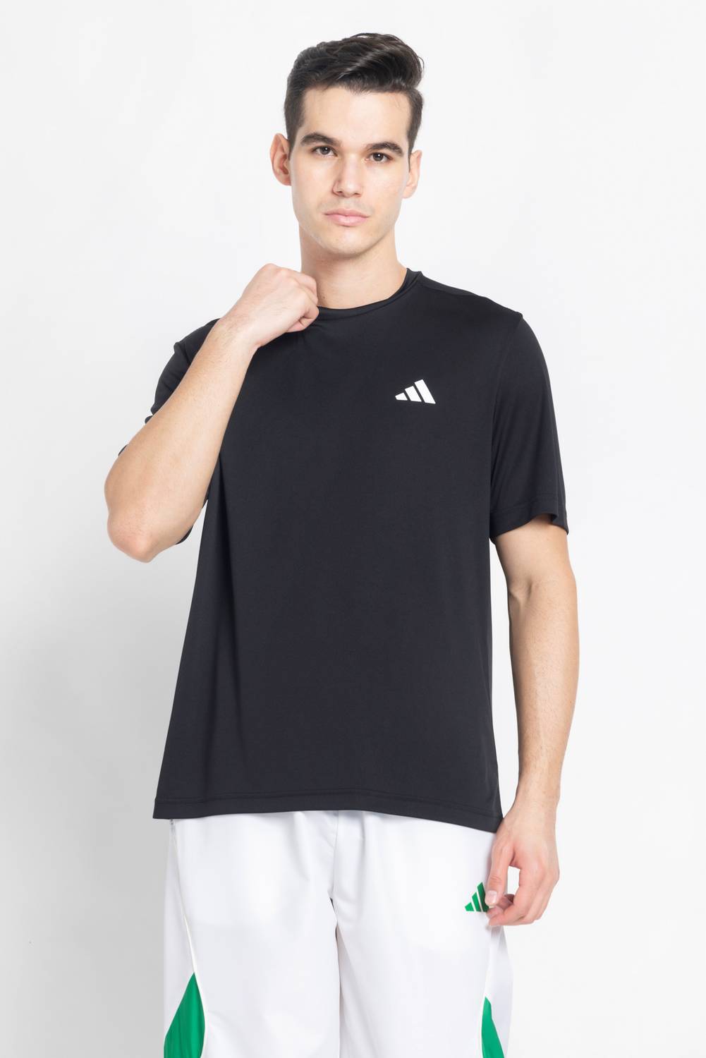 Adidas Men Black Round Neck T-Shirt - Image 2