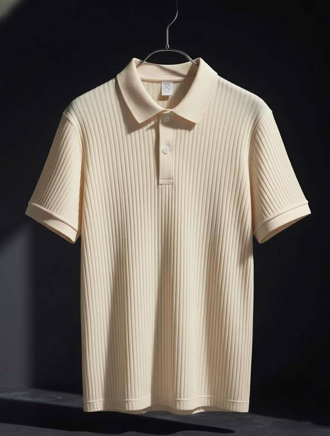 Try Men Beige Polo Neck T-Shirt - Image 1