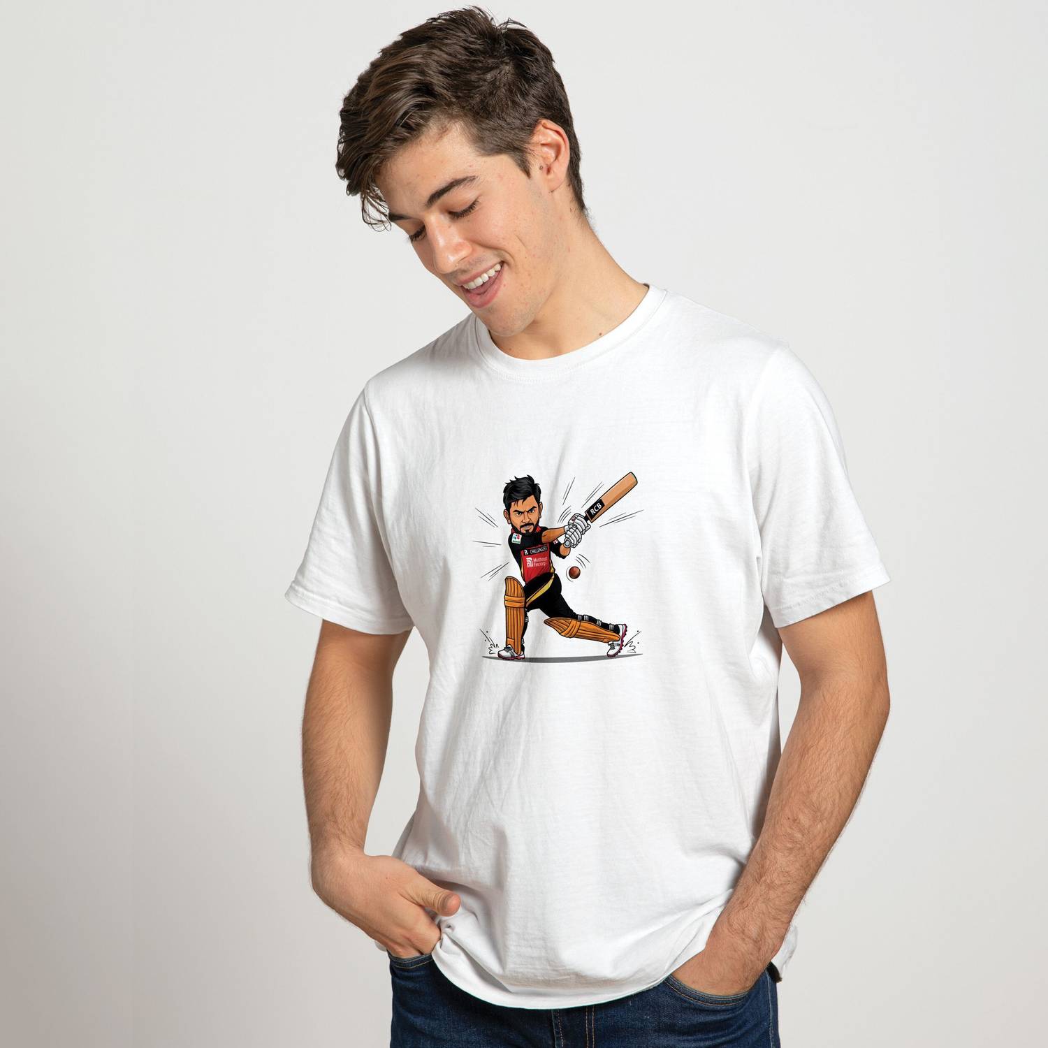 Binayak Graphic Print Men Round Neck White T-Shirt
