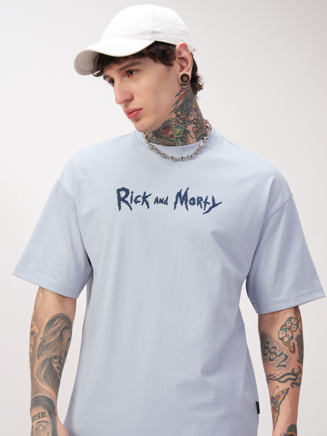 Image of HIGHLANDER Printed Men Round Neck Grey T-Shirt