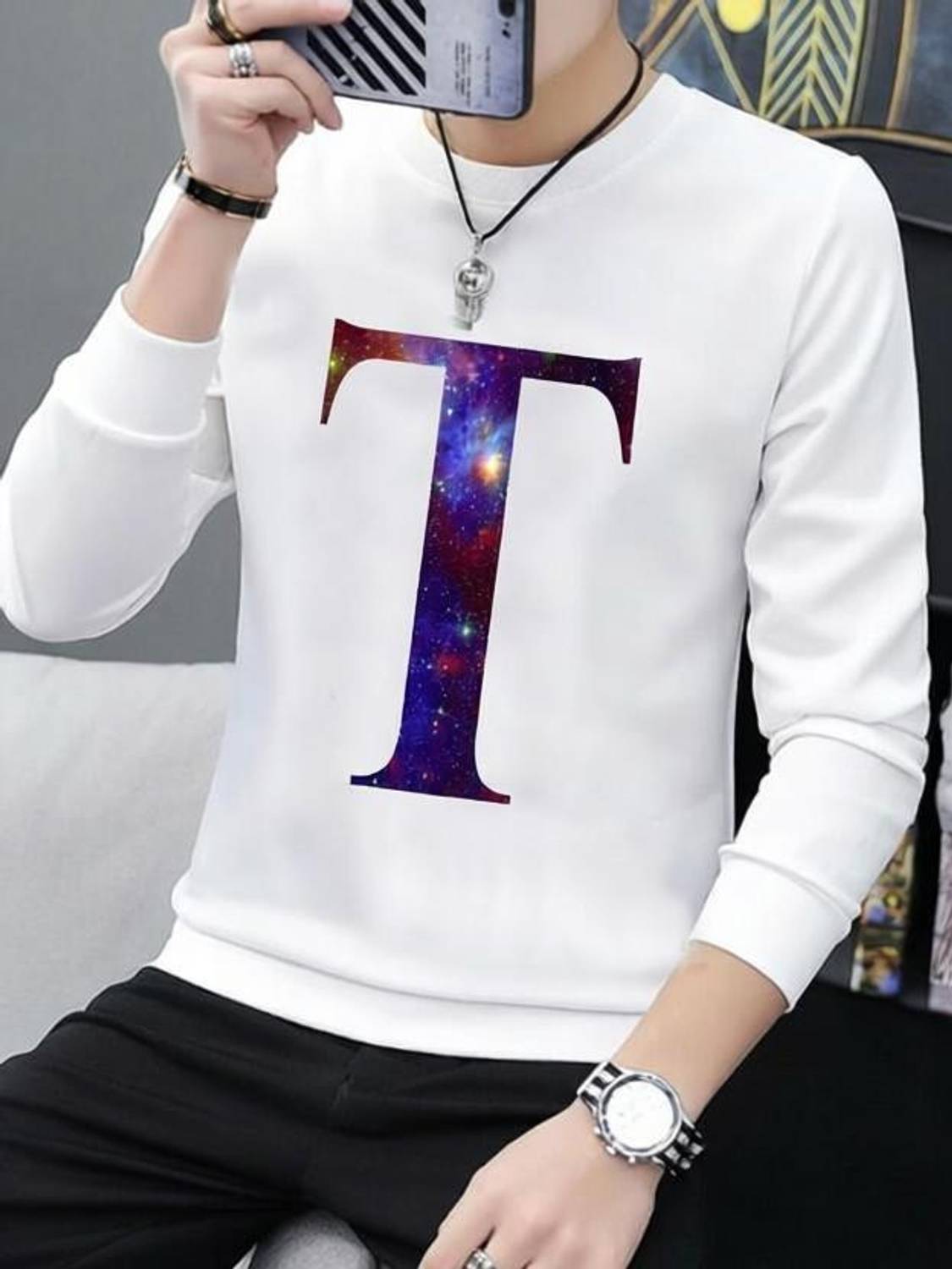Rd fashion Printed Men Round Neck White T-Shirt
