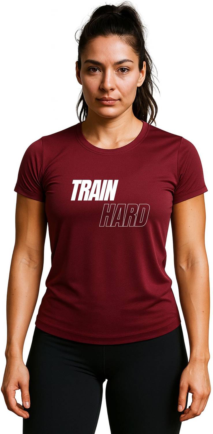 3colors Printed Women Scoop Neck Maroon T-Shirt