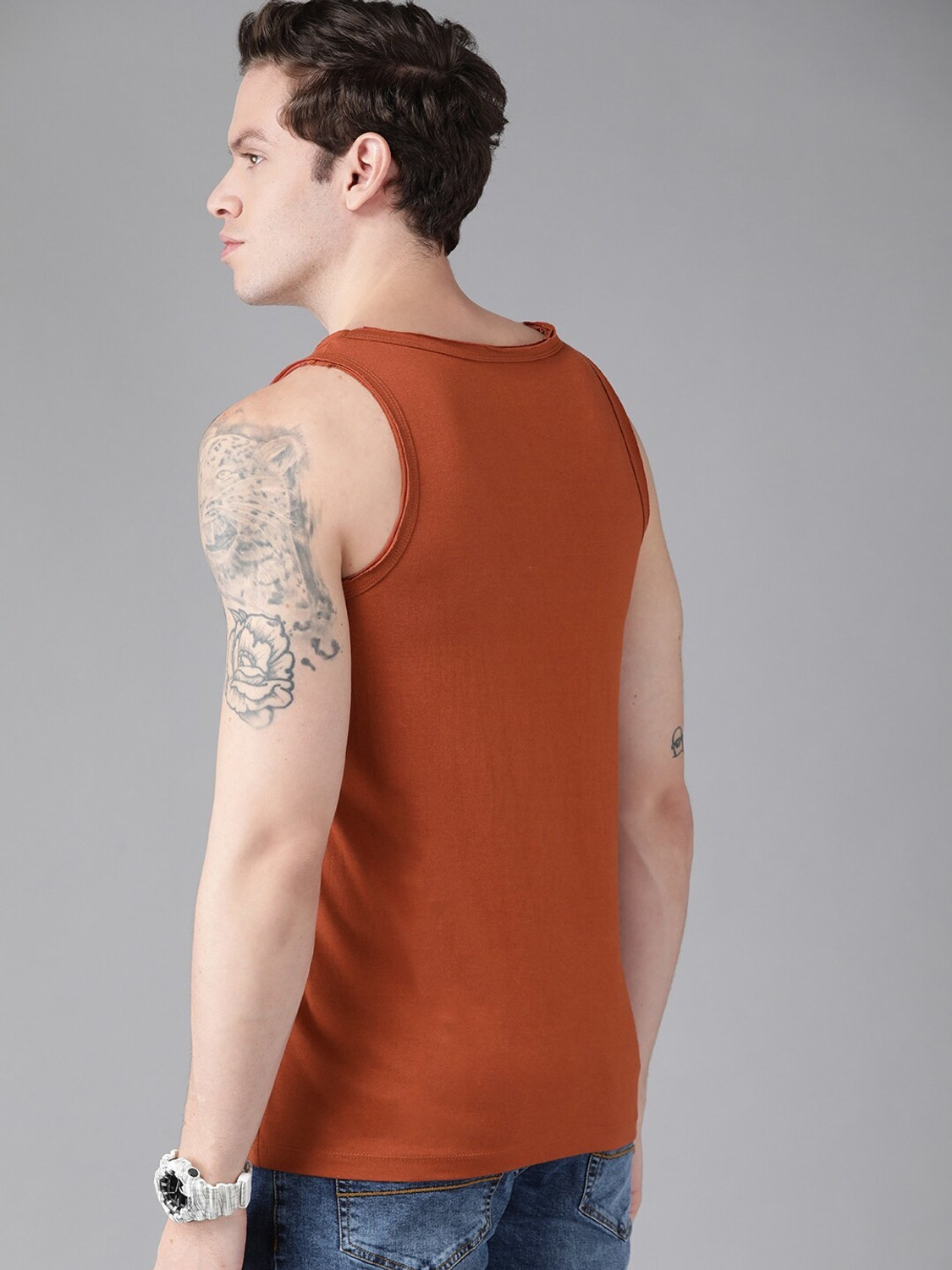 Image of Roadster Printed Men Round Neck Red T-Shirt