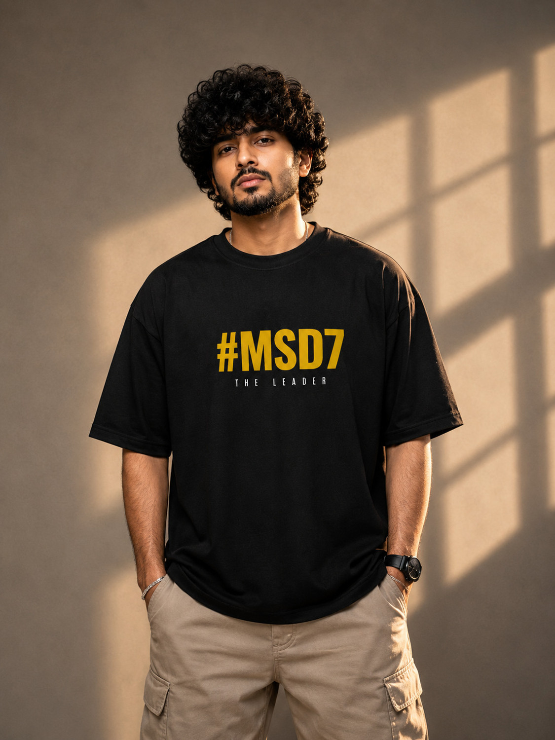 Image of Vasuki Graphic Print, Printed Men Round Neck Black T-Shirt