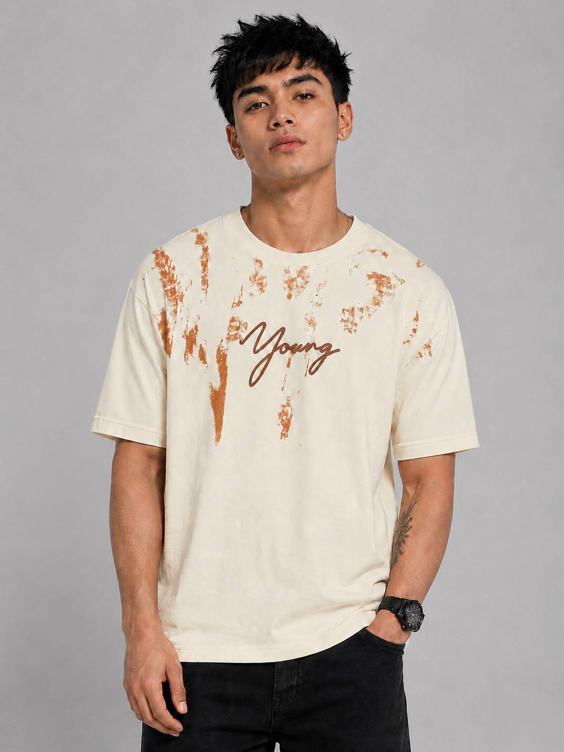 Roadster Multicolor Round Neck T-Shirt - Image 1