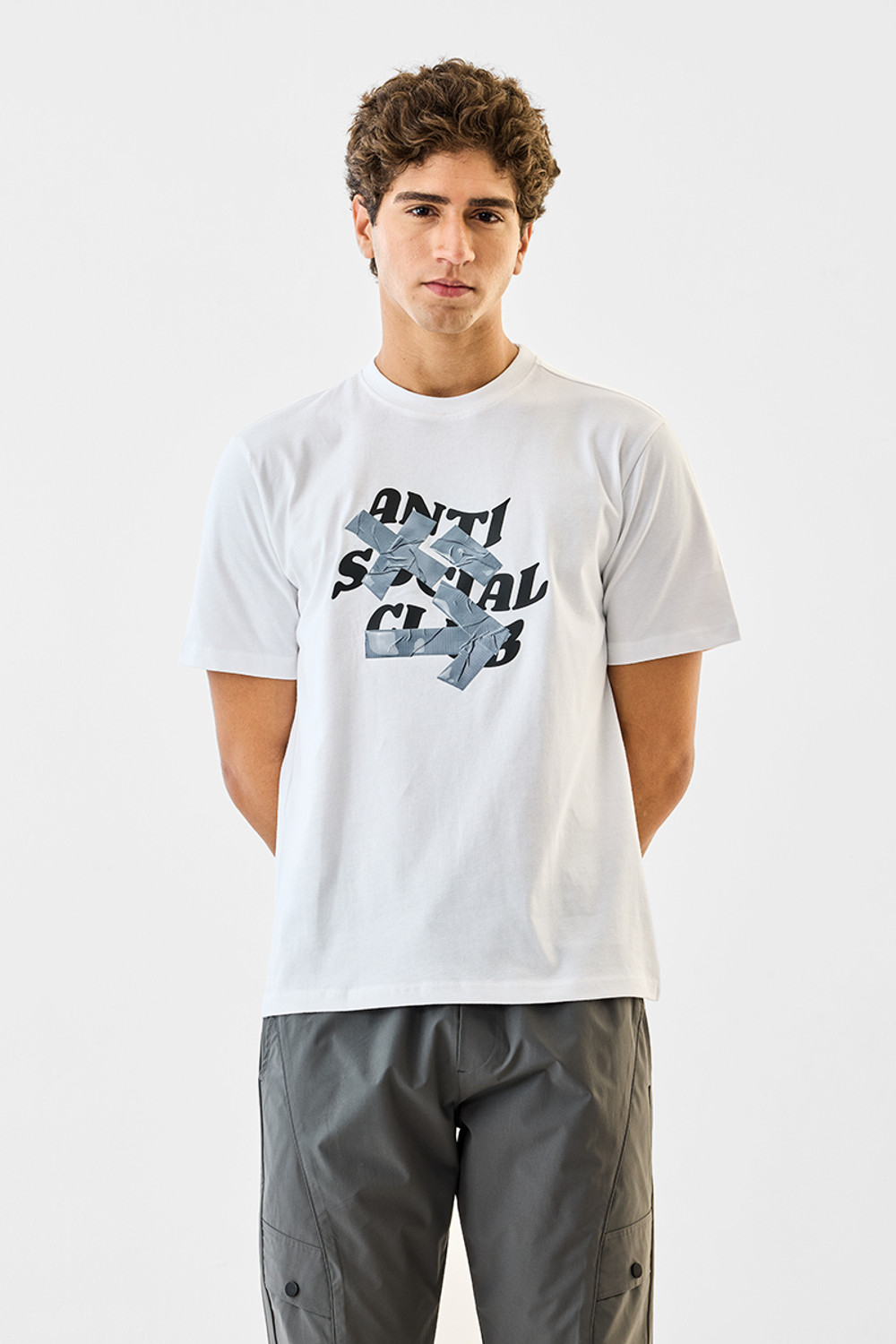 Image of Snitch Graphic Print Men Crew Neck White T-Shirt