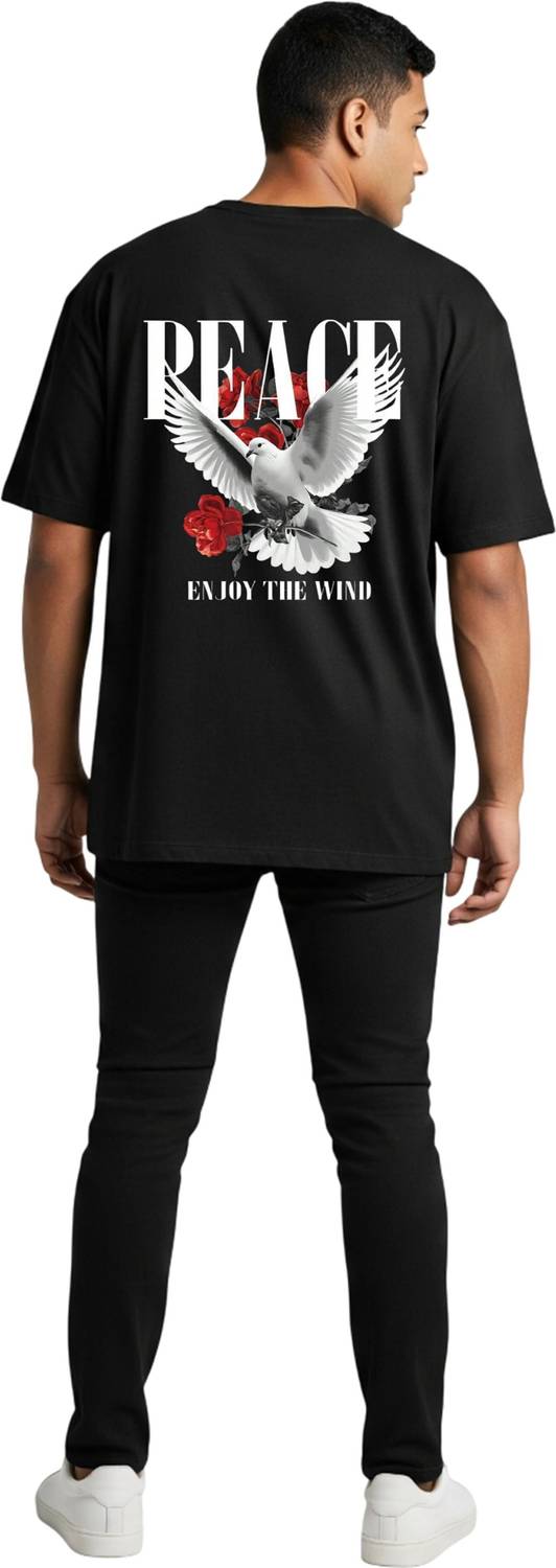 annnackel Men Black Round Neck T-Shirt - Image 4