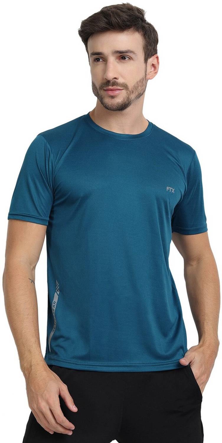 FTX Solid Men Round Neck Multicolor T-Shirt Pack of 4 - Image 4