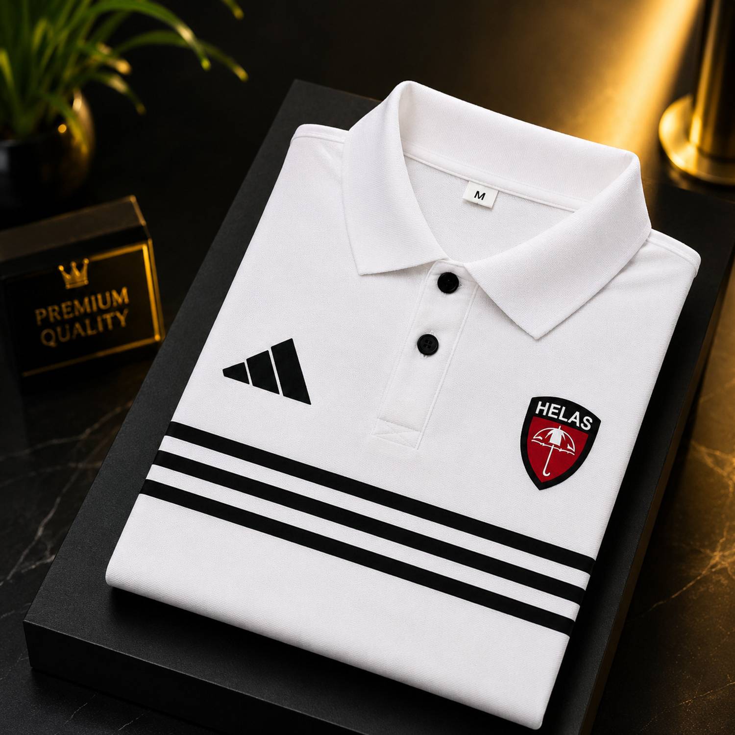 Swagwala Solid Men Polo Neck White T-Shirt - Image 1