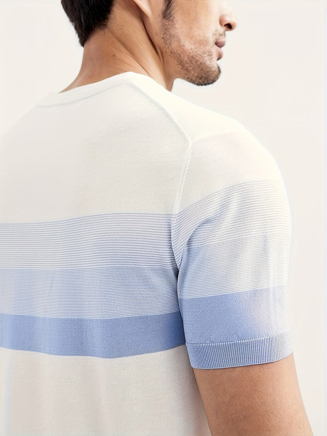 Image of sti Colorblock Men Round Neck Multicolor T-Shirt