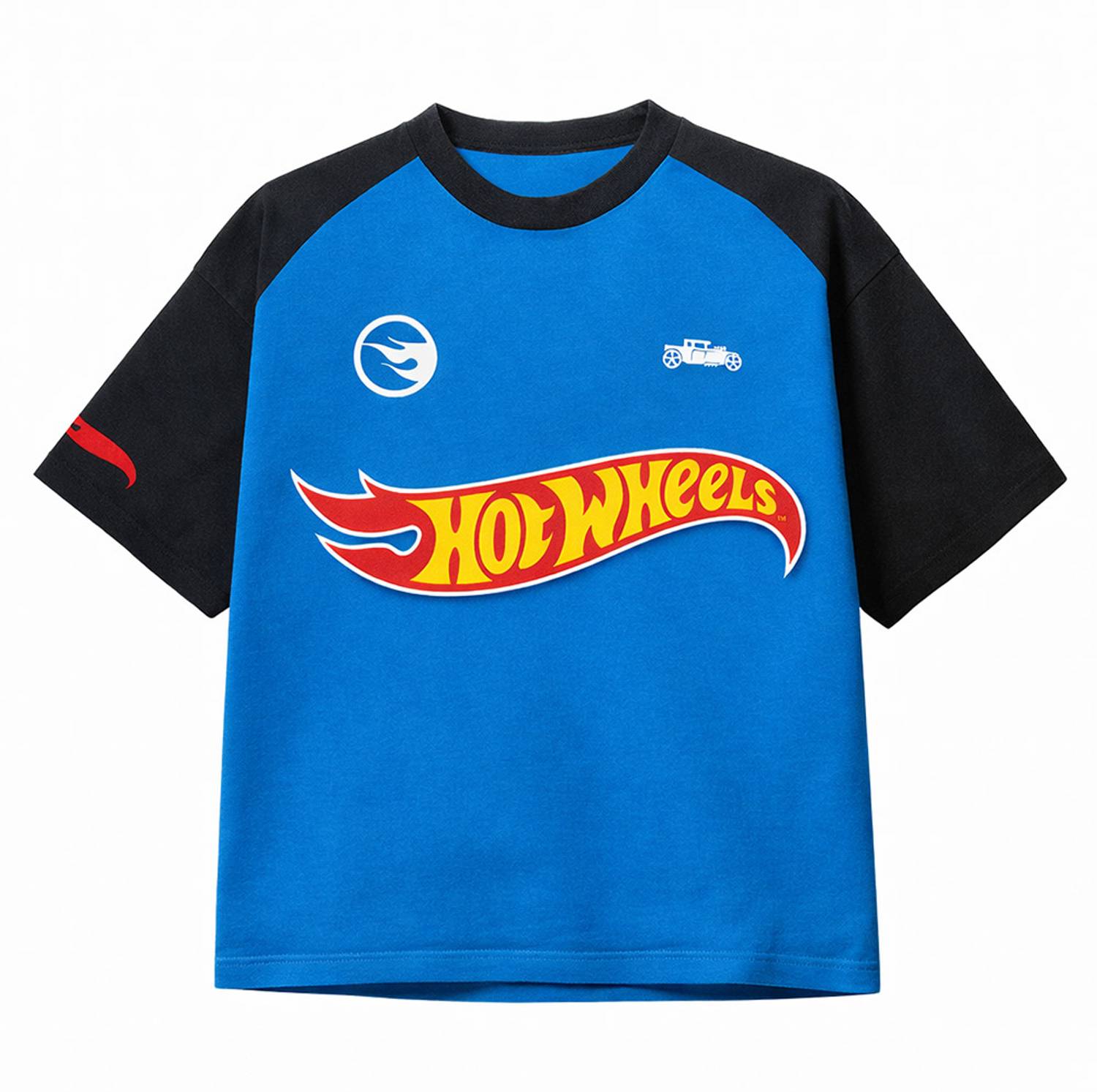 Bonkers Men Blue, Black Round Neck T-Shirt