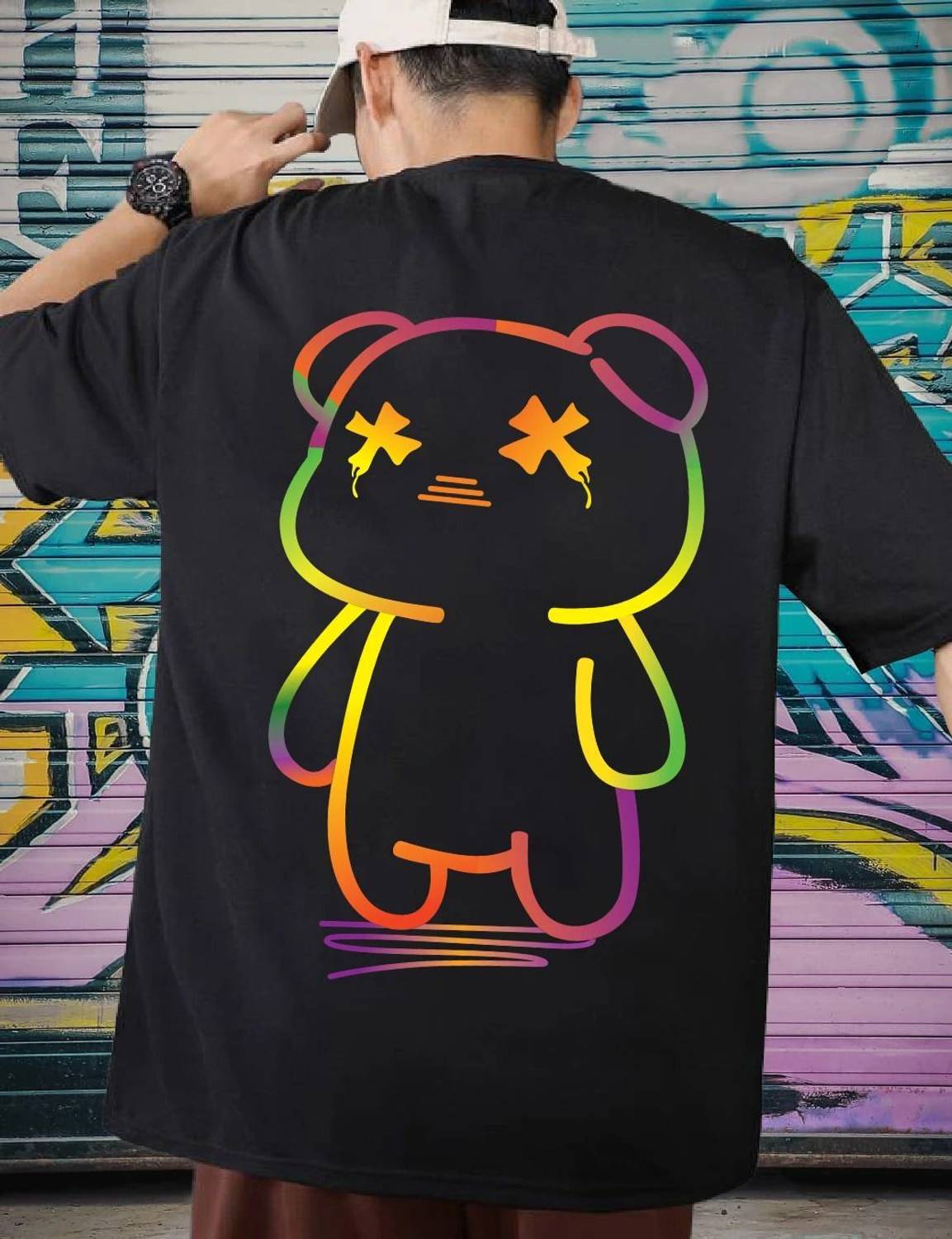 Benny Brooks Graphic Print Men Round Neck Black T-Shirt
