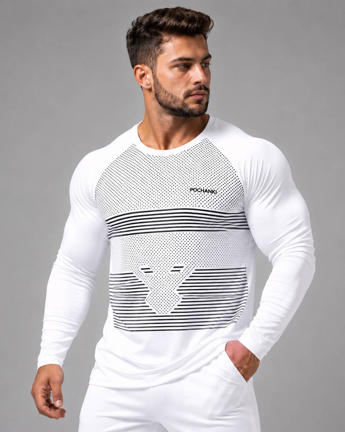 Pochanki Striped Men Black T-Shirt - Image 1
