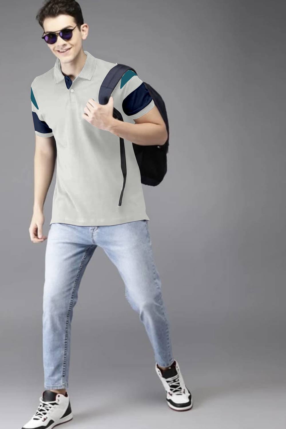 KRIPLA Men Polo Neck Light Green T-Shirt - Image 3