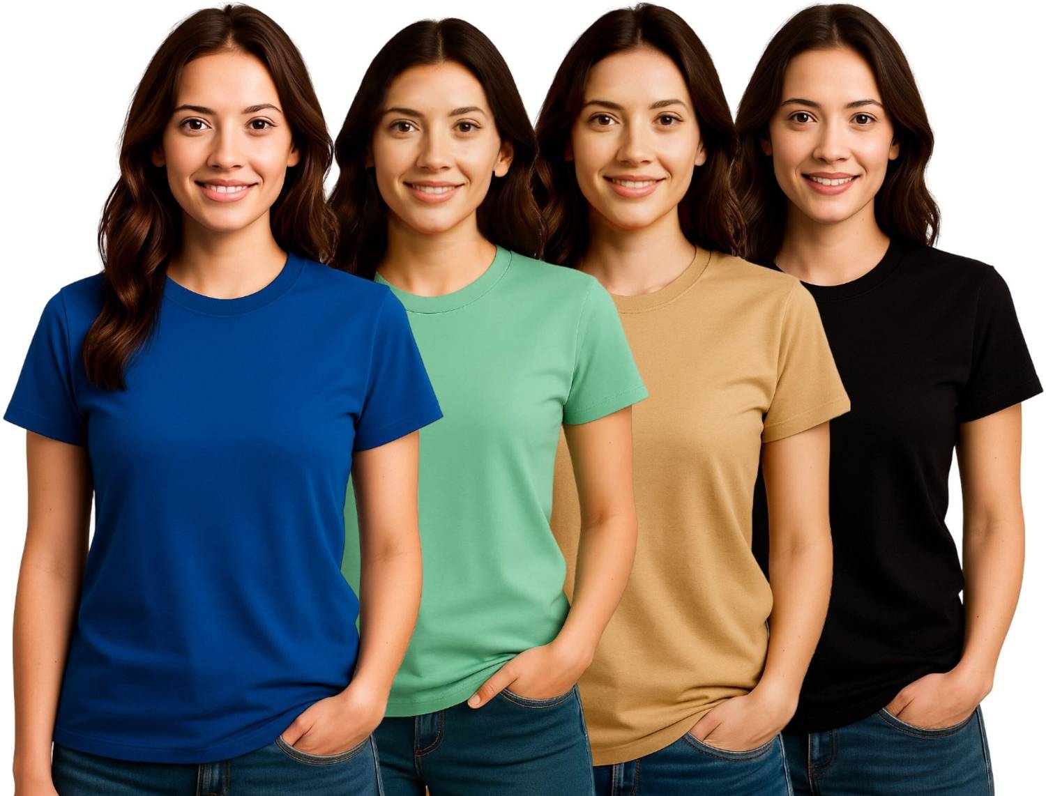 NOW OR NEVER Solid Women Round Neck Multicolor T-Shirt