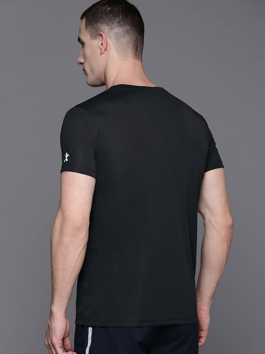 HRX by Hrithik Roshan Typography Black T-Shirt - Image 5