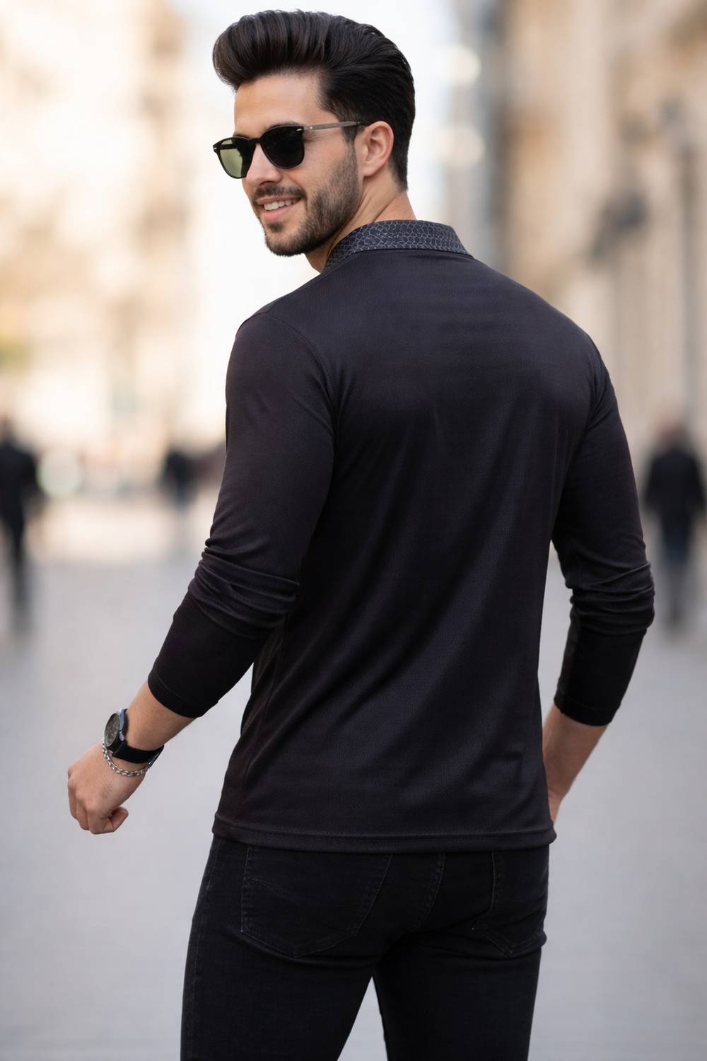 FABWAX Multicolor Polo Neck T-Shirt - Image 2