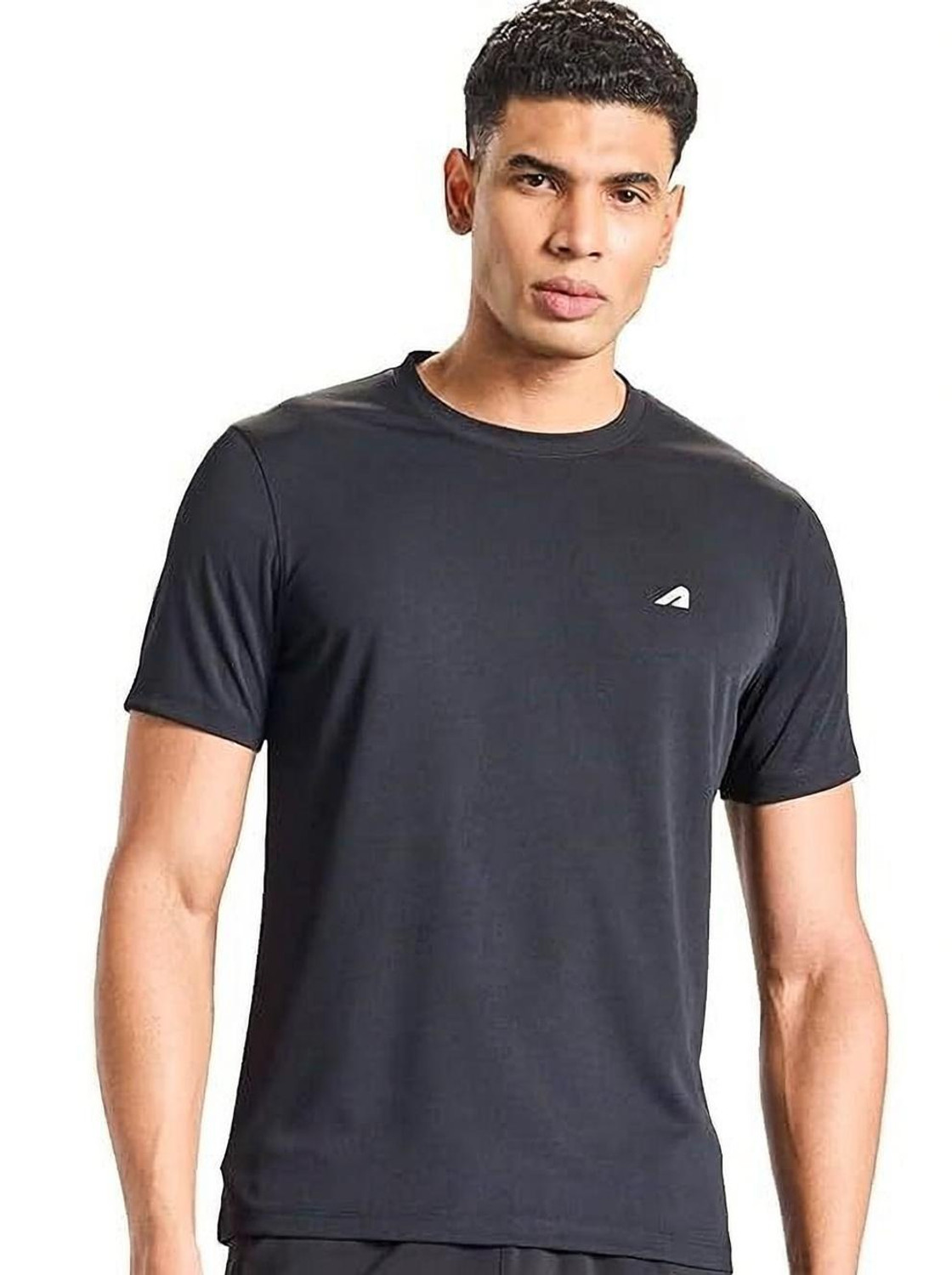 Image of Boldfit Athleisure Solid Men Round Neck Black T-Shirt