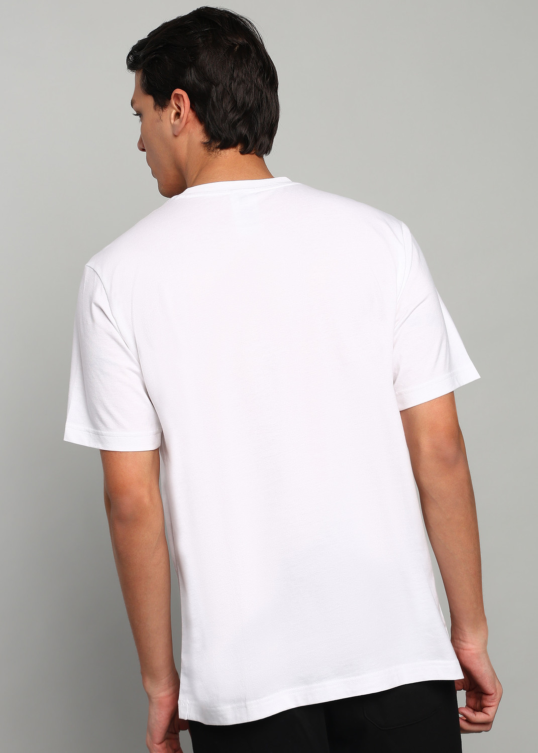 Image of ADIDAS Graphic Print Men Round Neck White T-Shirt